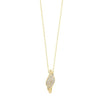Diamond Swirl Pendant Necklace in Yellow Gold (1/10ctw)