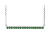 14KT WHITE GOLD EMERALD (1/5 CTW) PENDANT