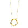 Interlocking Diamond Pendant In 14K Yellow Gold (1/6 Ct. Tw.)