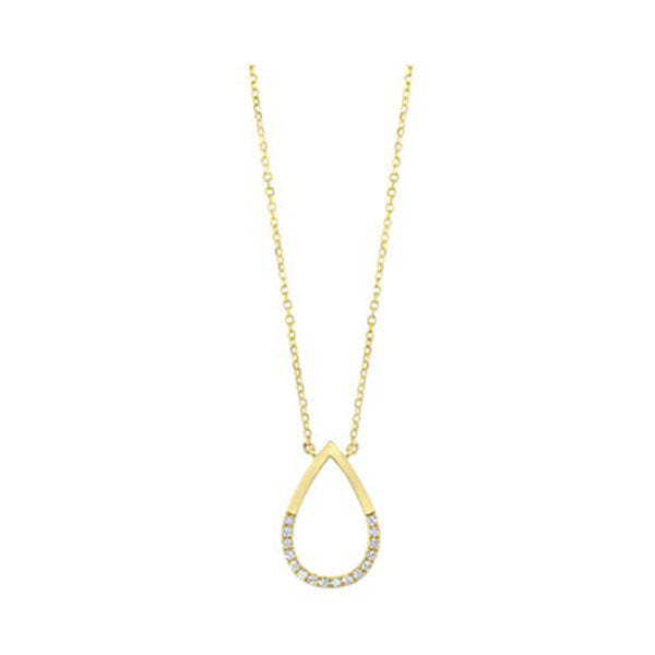 14KT YELLOW GOLD DIAMOND (1/12 CTW) PENDANT
