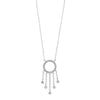 Diamond Chandelier Dream Catcher Pendant Necklace in 14k White Gold (1/7ctw)