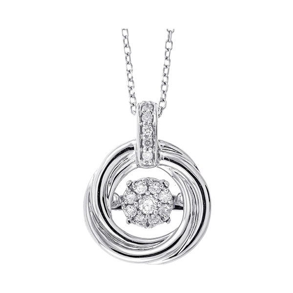 14KT WHITE GOLD DIAMOND (1/10 CTW) PENDANT