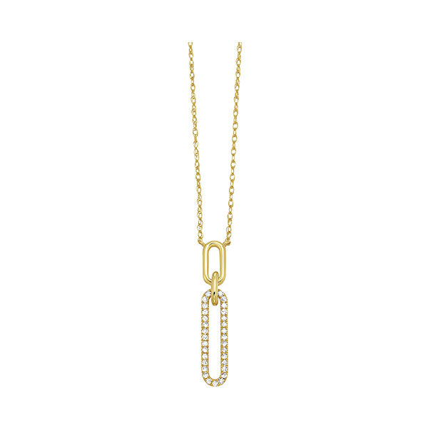 10KT YELLOW GOLD DIAMOND (1/10 CTW) PENDANT