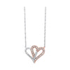 10Kt White Pink Gold Diamond (1/10 Ctw) Pendant
