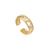 SPARKLE EMBLEM THICK BAND RING