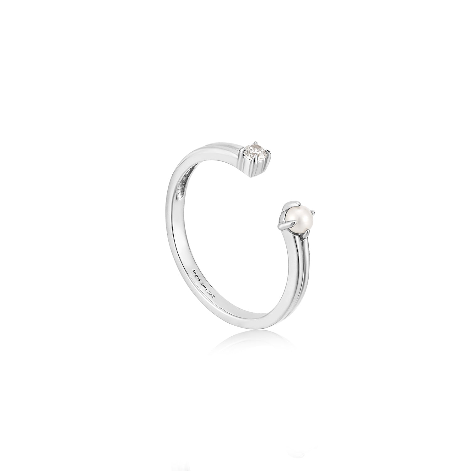 Pearl Sparkle Adjustable Ring 