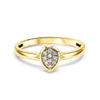 10K Yellow Gold Pear-Shaped Diamond Fashion Ring - 1/10 CTW