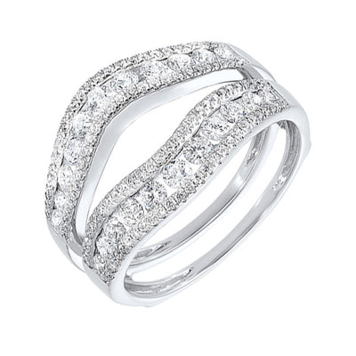 14KT White Gold Diamond (1 CTW) Enhancer Ring- Available in Rose, Yellow and White Gold