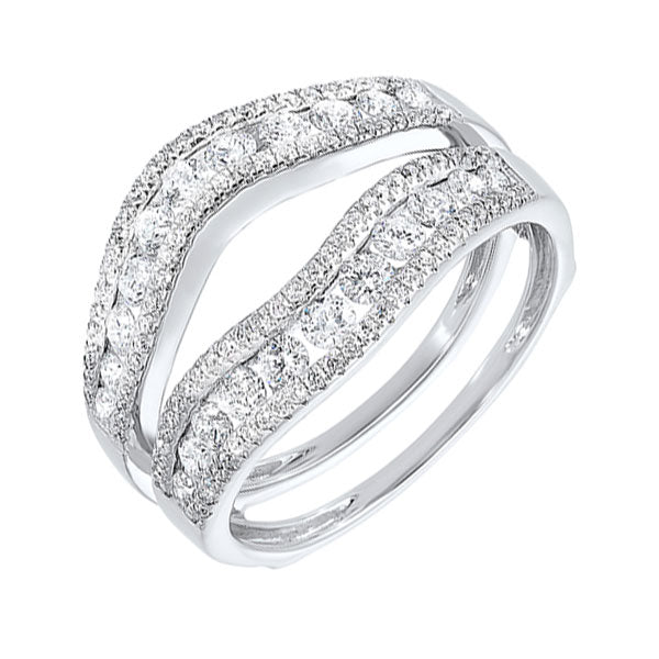 14KT White Gold Diamond 1 CTW Enhancer Ring Available in Rose Yellow and White Gold