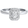 14K Emerald & Round Diamond Ring