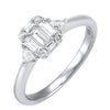 14K Diamond Ring with Baguette, Round & Trillion Stones -- 1/2 ctw