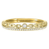 Diamond Eternity Cable Chain Stackable Split Band (1/10 Ctw)- Available in Yellow, White and Rose Gold
