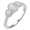 14K Three Stone Diamond Ring 3/4 CTW