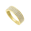 Diamond Triple Row Stackable Ring in 14k Yellow Gold (1/2ctw)