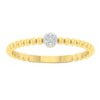 Diamond Petite Cluster Beaded Stackable Ring (0.02ctw)