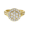Diamond Studded Halo Ring In 14K Yellow Gold (1ct. Tw.)