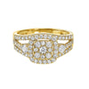 Diamond Cushion Halo Engagement & Wedding Ring In 14k Yellow Gold (1ctw)