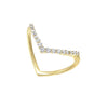 Diamond V-Shaped Stackable Wedding Ring (1/4ctw)- Available in Rose, Yellow and White Gold