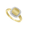 Diamond Medallion Cushion Signet Ring in 14k Yellow Gold (1/5ctw)