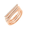 10KT WHITE YELLOW ROSE GOLD DIAMOND (1/4CTW) RING