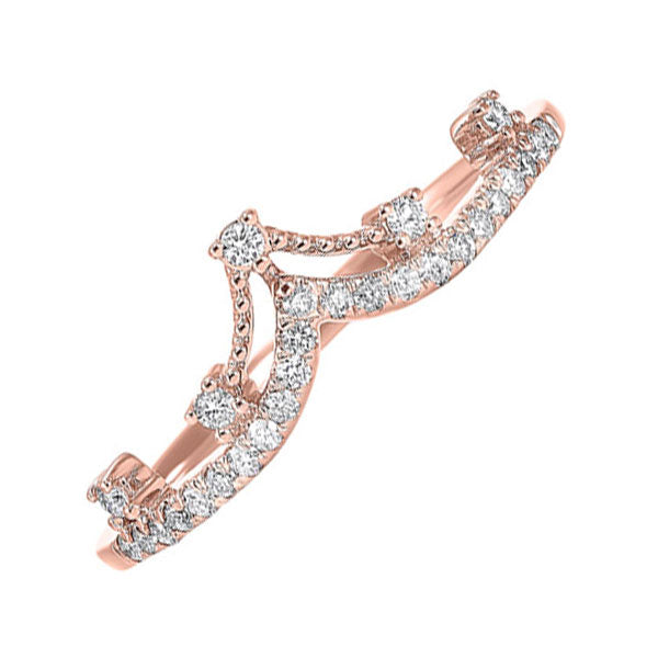 10KT Tiara Style Diamond (1/5 CTW) Ring-Available in Rose, Yellow and White Gold