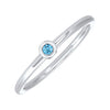 Single gemstone 10KT White Gold Ring