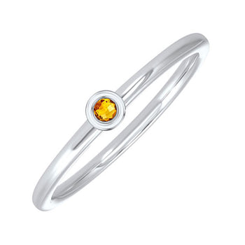 Single gemstone 10KT White Gold Ring