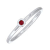 Single gemstone 10KT White Gold Ring