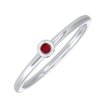 Single gemstone 10KT White Gold Ring