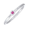 Single gemstone 10KT White Gold Ring