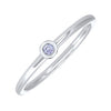 Single gemstone 10KT White Gold Ring