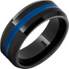 Thin Blue Line - Black Diamond Ceramic™ Ring