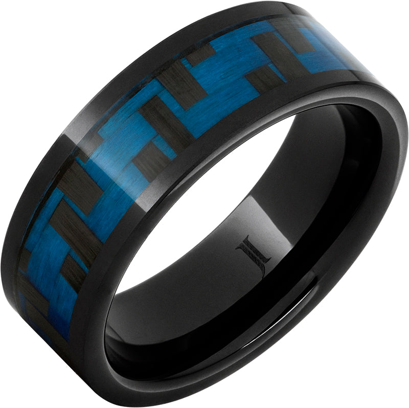 Black Diamond Ceramic™ Blue Carbon Fiber Inlay Ring