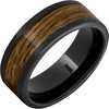 Barrel Aged™ Black Diamond Ceramic™ Ring with Bourbon Inlay and Stone Finish