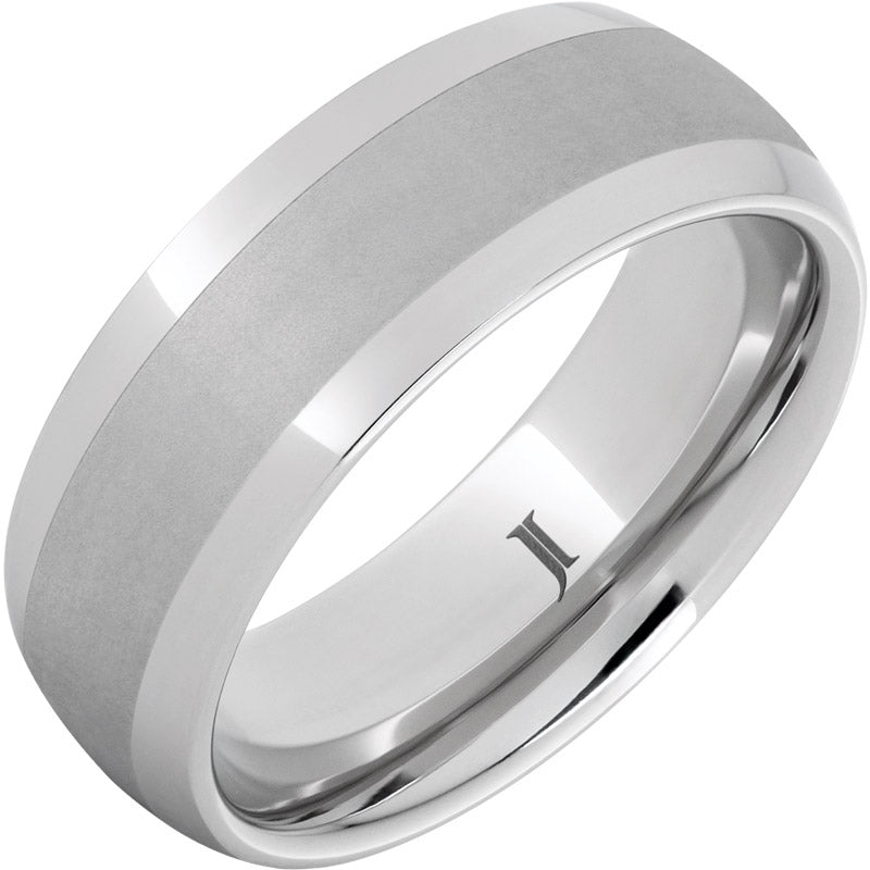 Serinium® Dome Ring with Satin Finish Center