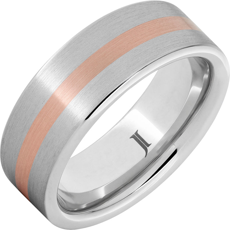 Serinium® Ring with 14K Rose Gold Inlay
