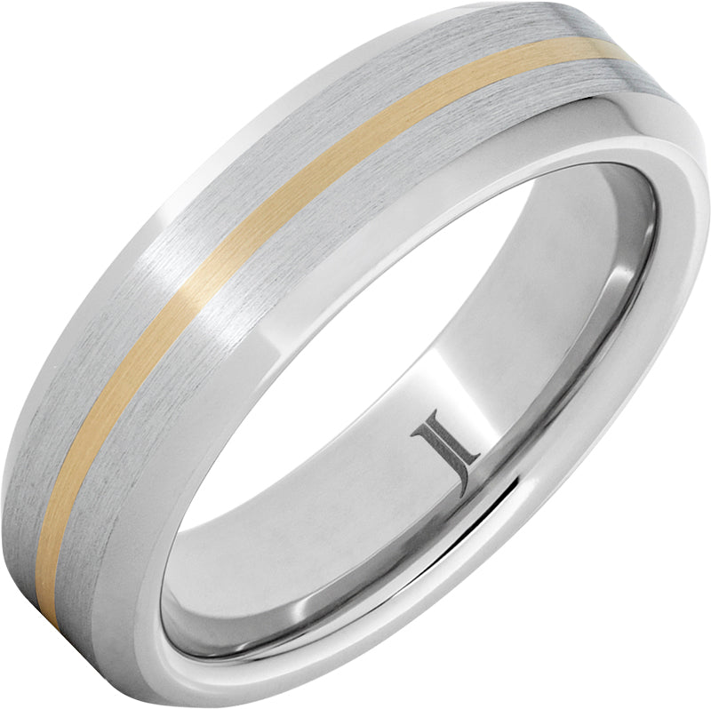 Serinium® Ring with 14K Gold Inlay