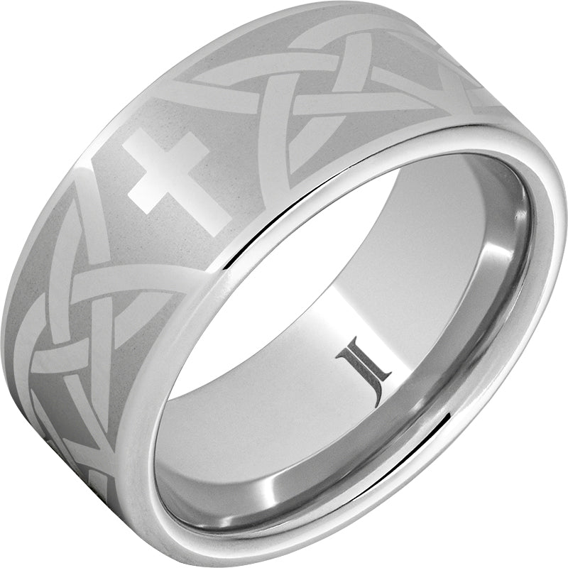 Serinium® Christian Cross and Knot Ring