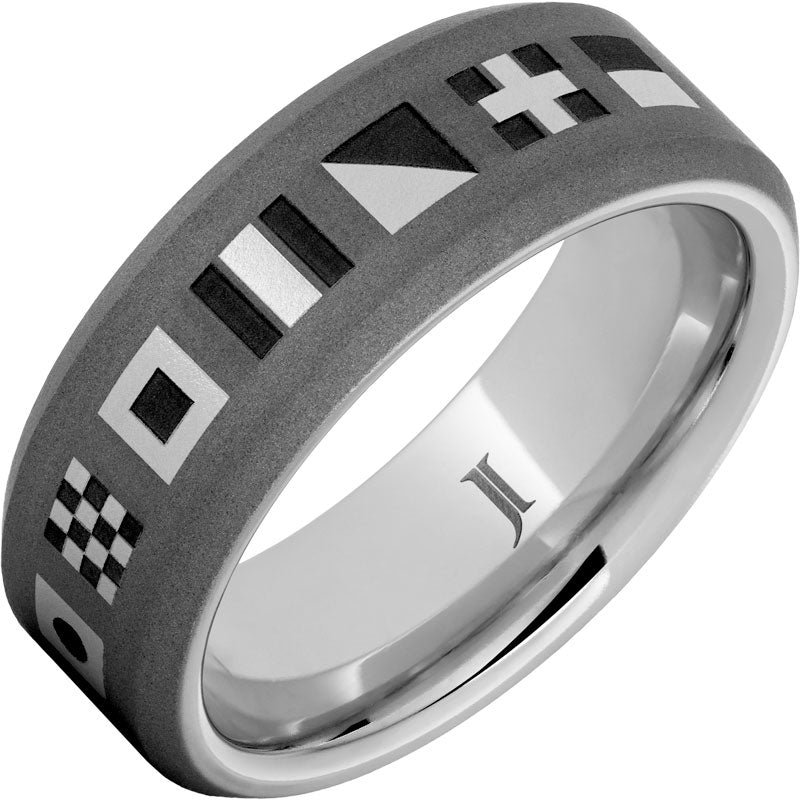 Sailing Flag Serinium® Beveled Edge Ring