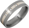 Aerospace Grade Titanium™ with Diamonds and Sterling Silver Inlay