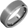 Rugged Tungsten™ Beveled Edge Ring with Stone Finish