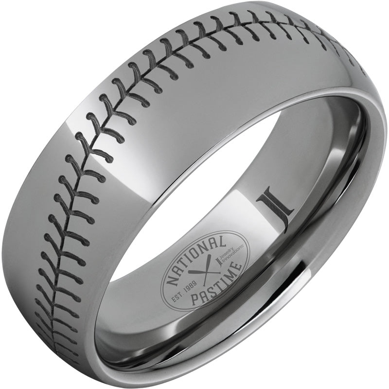 National Pastime Collection™ Rugged Tungsten™ Domed Baseball Ring ...