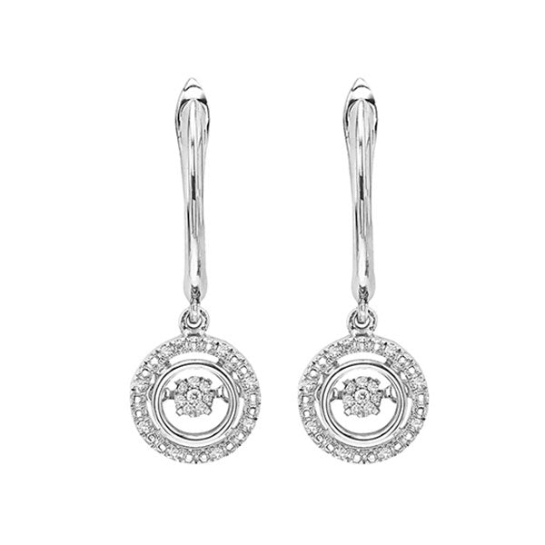 SILVER DIAMOND (1/10 CTW) EARRING