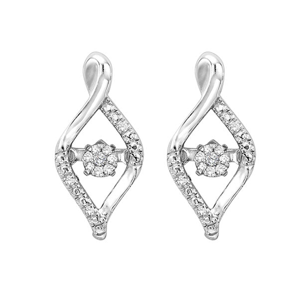 SILVER DIAMOND (1/12 CTW) EARRING