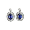 14KT WHITE GOLD DIAMOND (1/4CTW) & SAPPHIRE (1 1/8 CTW) EARRING