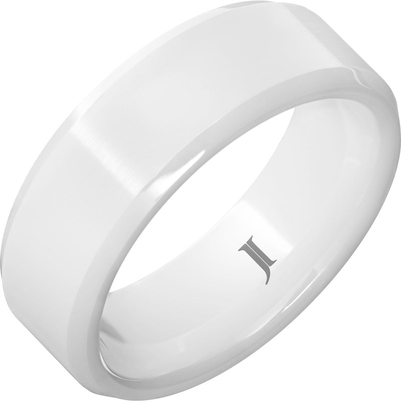 White ceramic wedding ring | Beachweddingtips.com