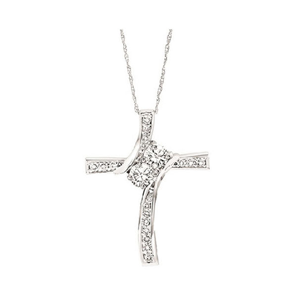 14KT WHITE GOLD DIAMOND (1/2CTW) PENDANT