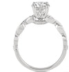 14K White Gold Vintage Engagement Ring with Milgrain Finish