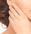 14K White Gold Vintage Engagement Ring with Milgrain Finish