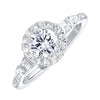 14KT WHITE GOLD (7/8CTW) WITH (1/2CT) ROUND CENTER